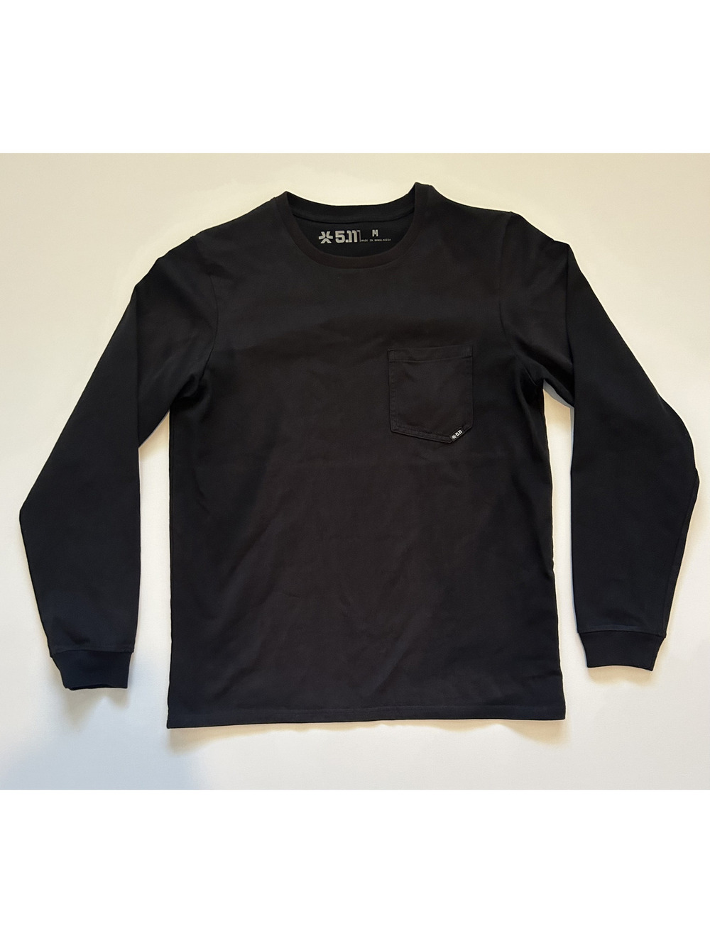 5.11 Tactical Black Long Sleeve Pocket T-Shirt Men's Medium M